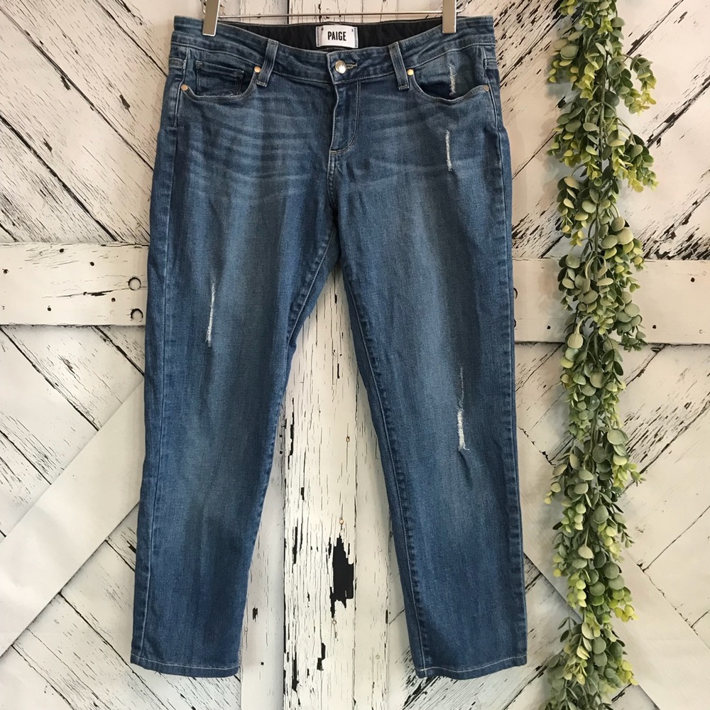 Paige Donovan Distressed Cropped Jeans Size 29